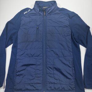 RLX Ralph Lauren Navy Golf Jacket Water Repellent Bellagio - Size Large